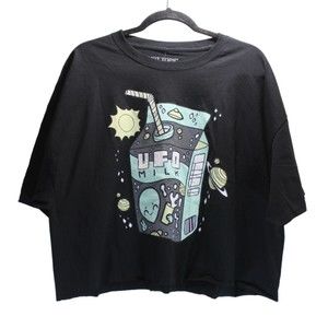 Hot Topic UFO Milk Carton Crop T-Shirt Juniors size XL NEW NWT